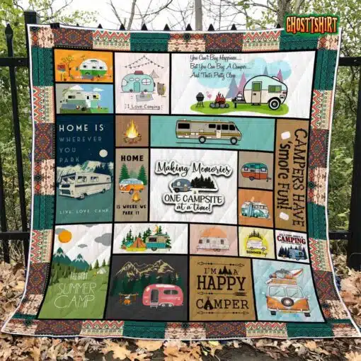 Making Memories One Campsite At A Time Quilt blanket