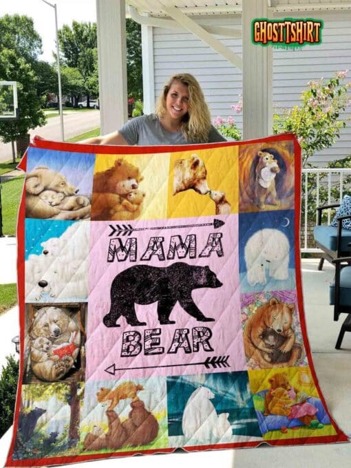 Mama Bear Quilt Blanket