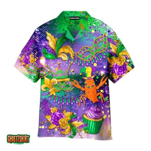 Mardi Gras I’m Just Here For The Crawfish Aloha Hawaiian Shirt