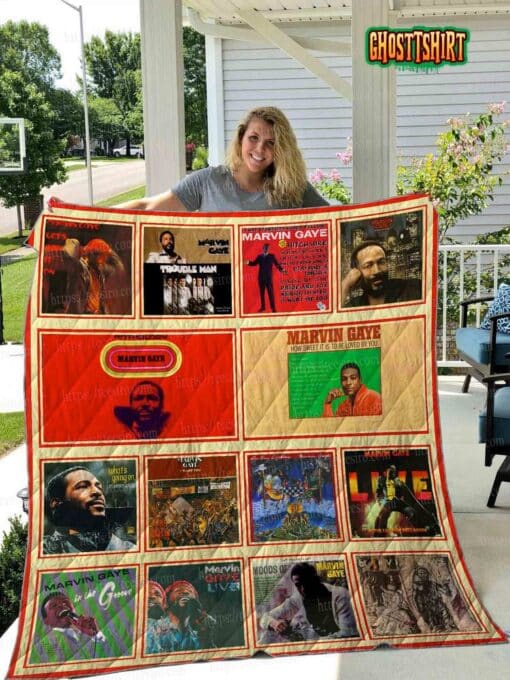 Marvin Gaye v3 Quilt Blanket