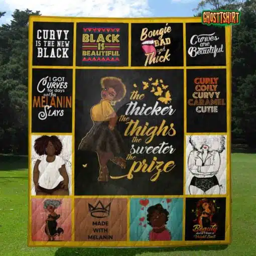Melanin V3 Quilt Blanket