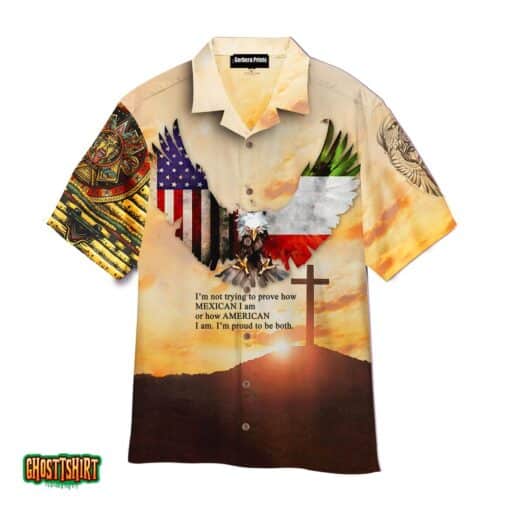 Mexican And America Wingspan Eagle Aloha Hawaiian Shirt