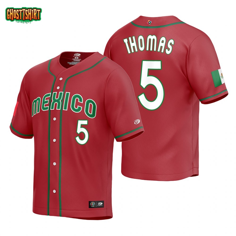 Mexico Alek Thomas Red Replica 2023 World Baseball Classic Jersey