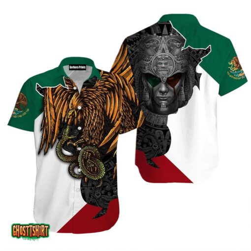 Mexico Flag Viking Aloha Hawaiian Shirt