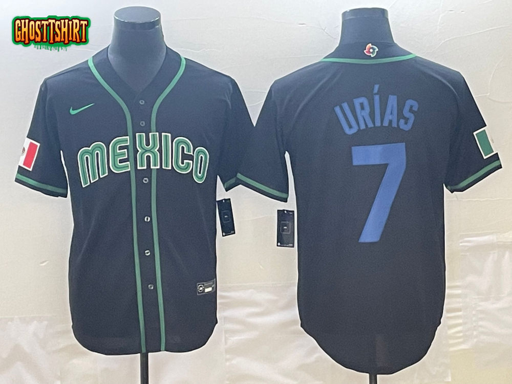 Mexico Julio Urias Black Green Blue 2023 World Baseball Classic Jersey