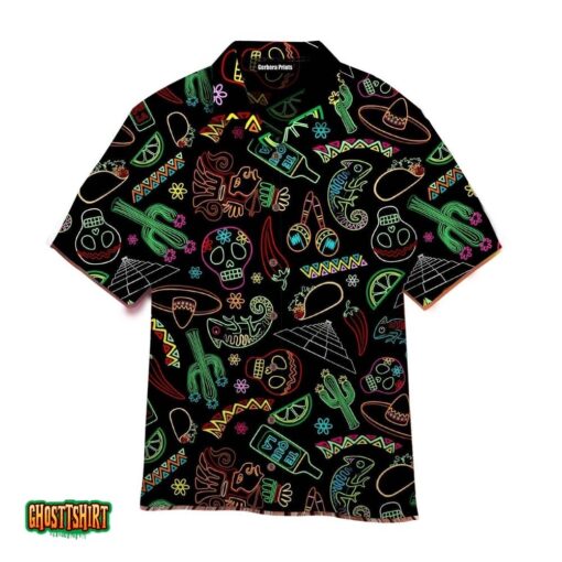 Mexico Neon Fiesta Cinco De Mayo Aloha Hawaiian Shirt