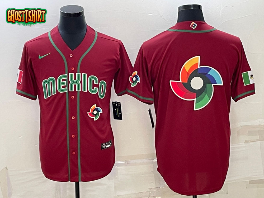 Mexico Red 2023 World Baseball Classic Jersey with Big Logo