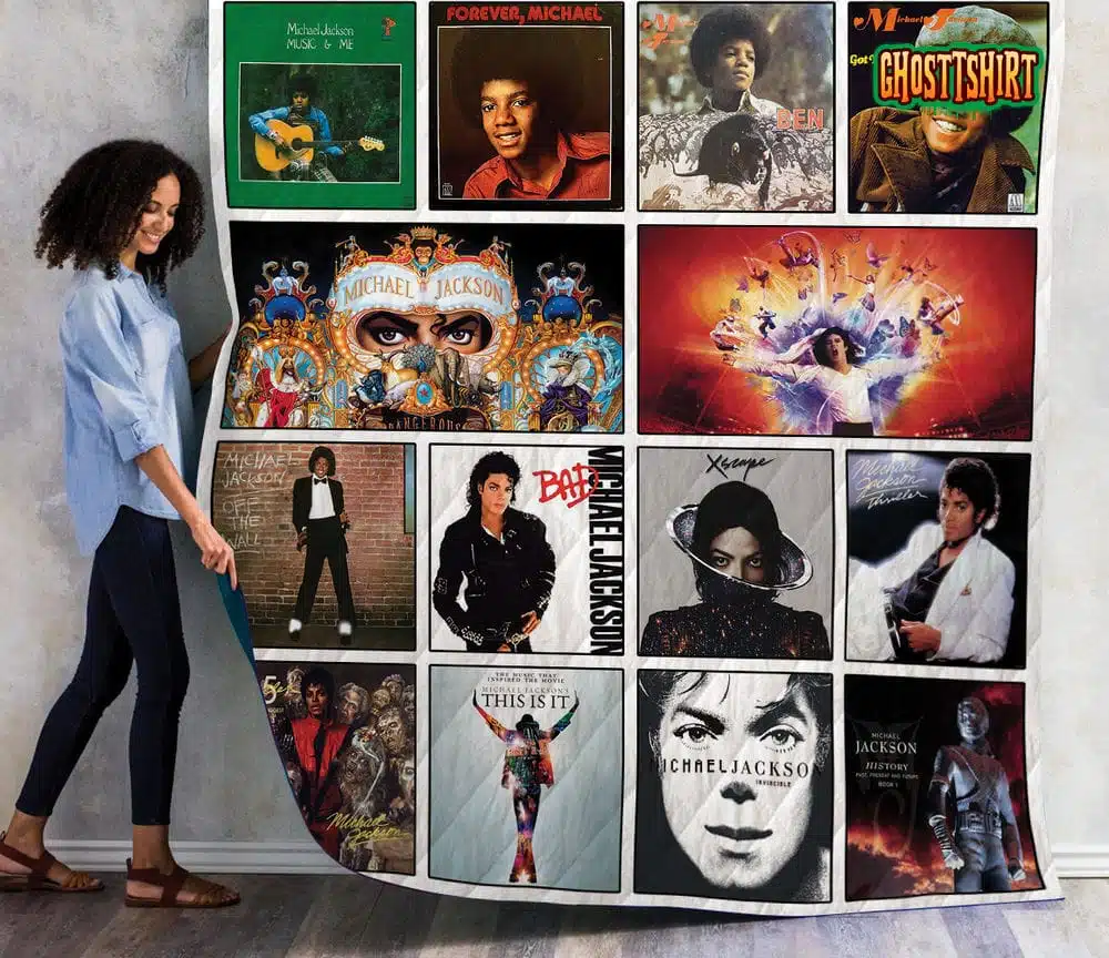 Michael Jackson Albums v2 Quilt Blanket