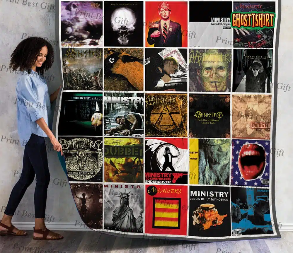 Ministry Albums Cover Poster v2 Quilt blanket