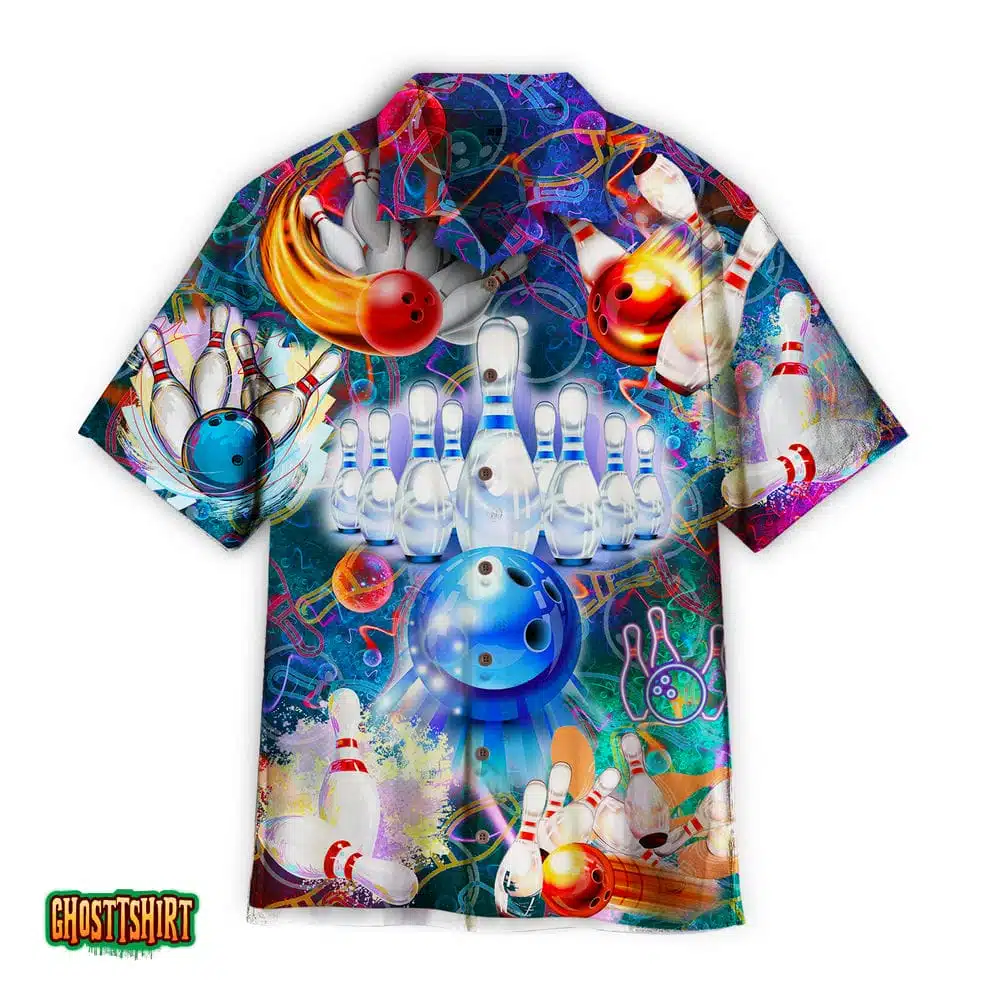 Multi Bowling Flash Light Aloha Hawaiian Shirt