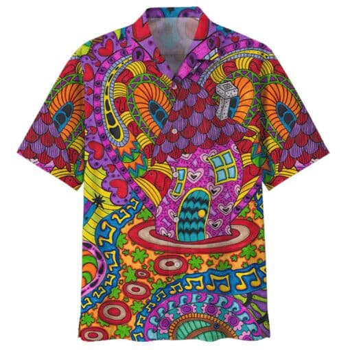 Music Hippie Colorful Aloha Hawaiian Shirt