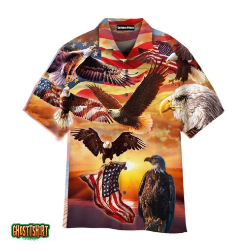 My Patriotic Heart Beats Red White And Blue Flag 4th Of July Hawaiian Shirt
