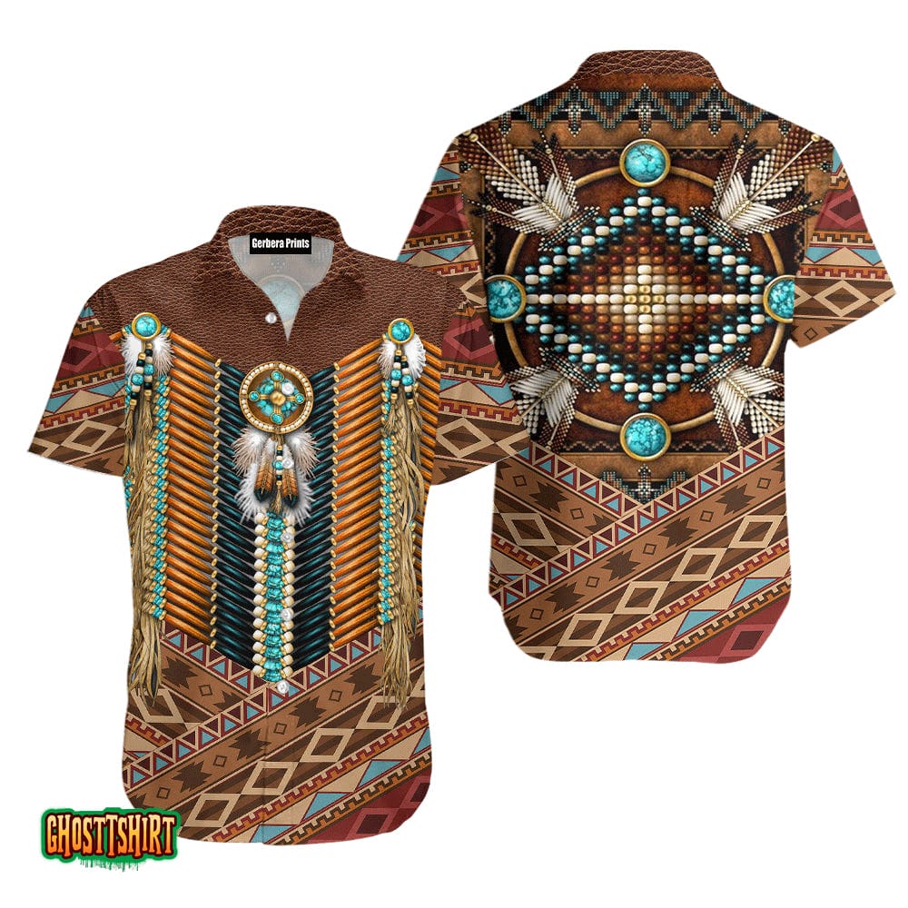 Native Tribal Pattern Aloha Hawaiian Shirt