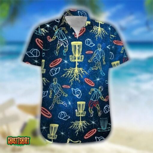 Neon Disc Golf Aloha Hawaiian Shirt