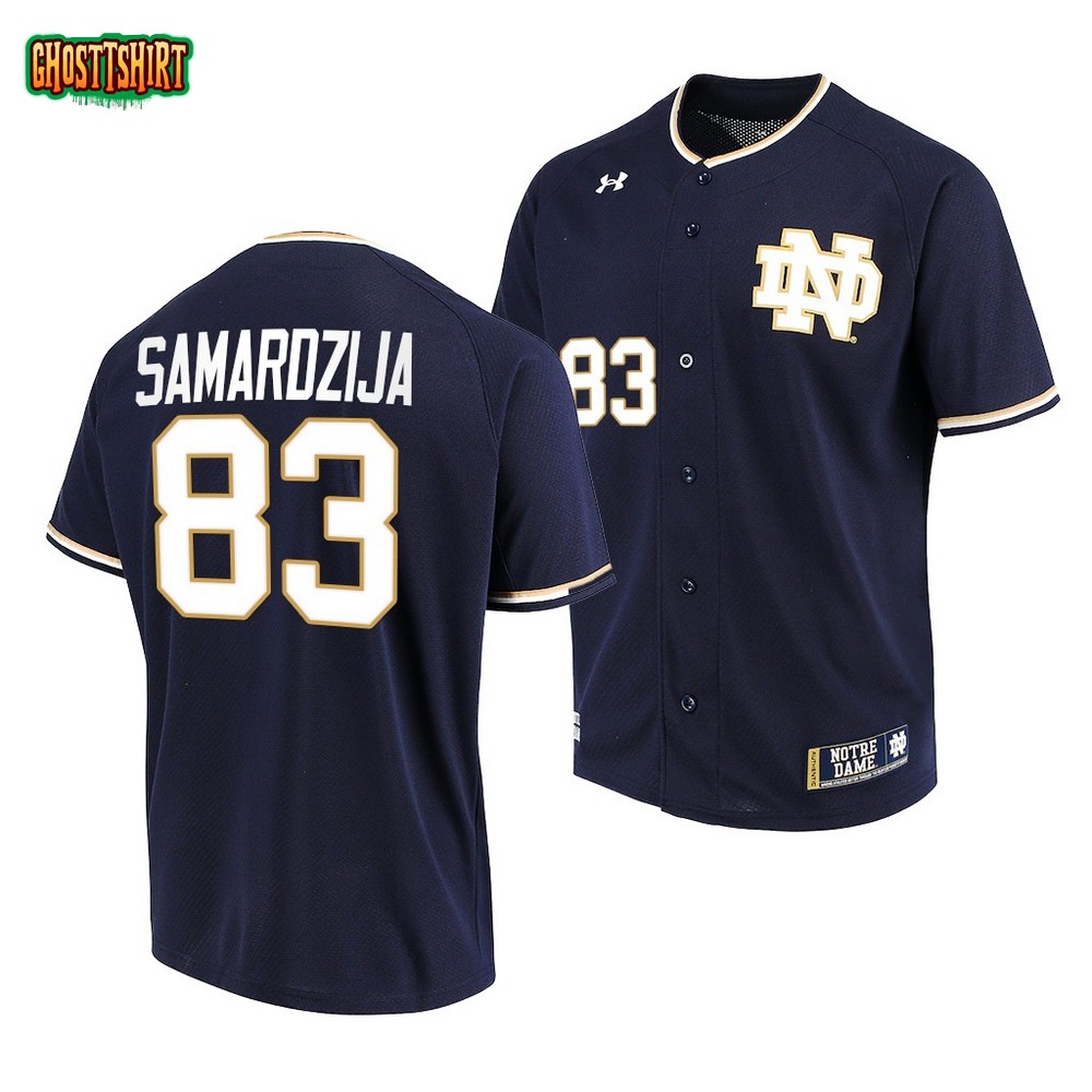 Notre Dame Fighting Irish Jeff Samardzija College Baseball Jersey Navy