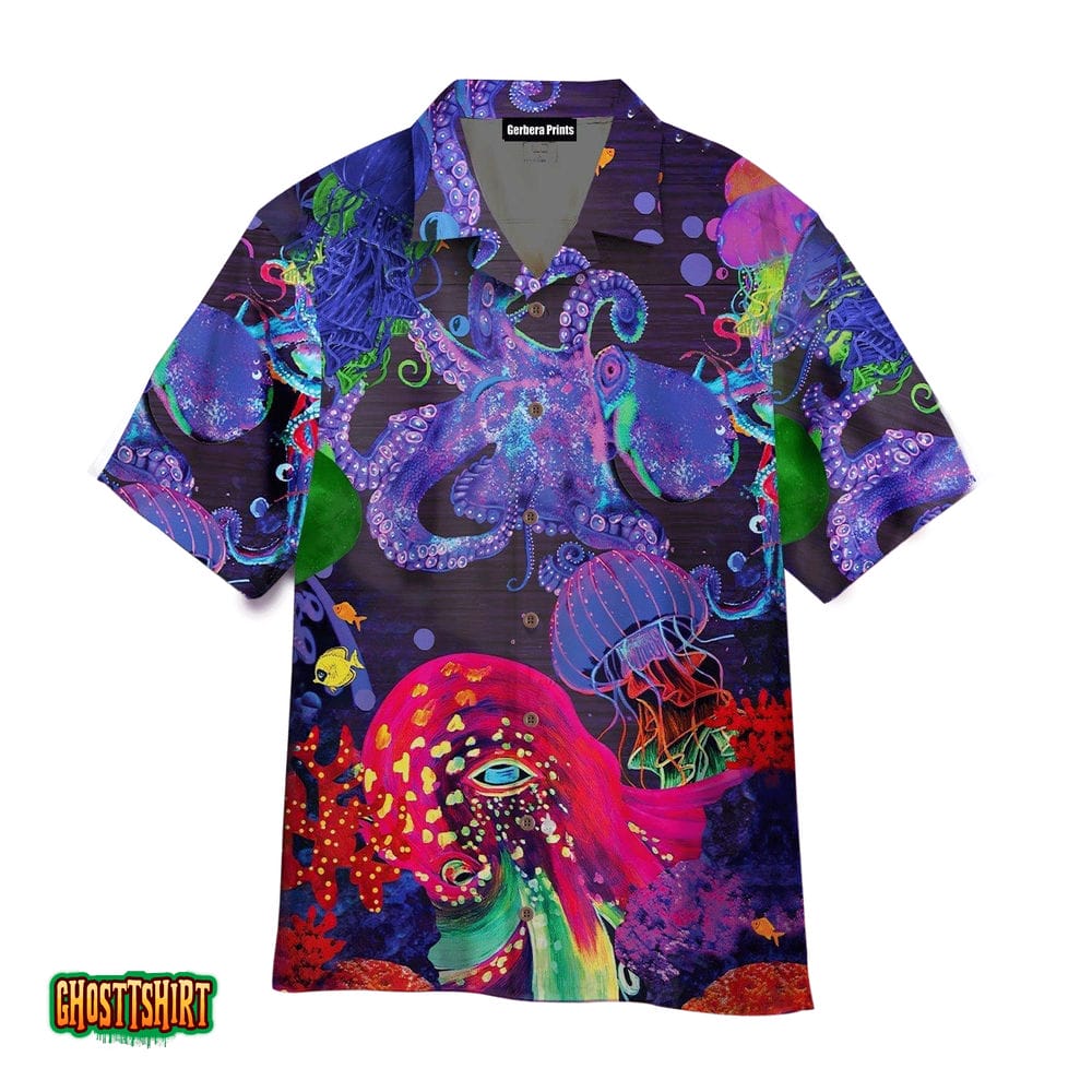 Octopus Colourful Aloha Hawaiian Shirt