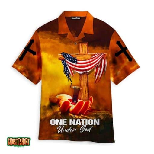 One Nation Under God V4 Aloha Hawaii Shirt