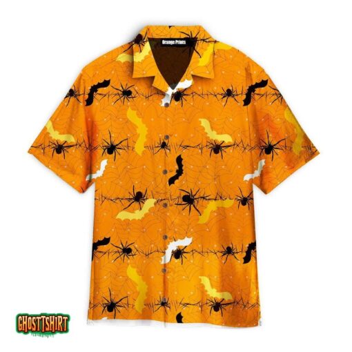 Orange Bright Halloween Comeback Aloha Hawaiian Shirt