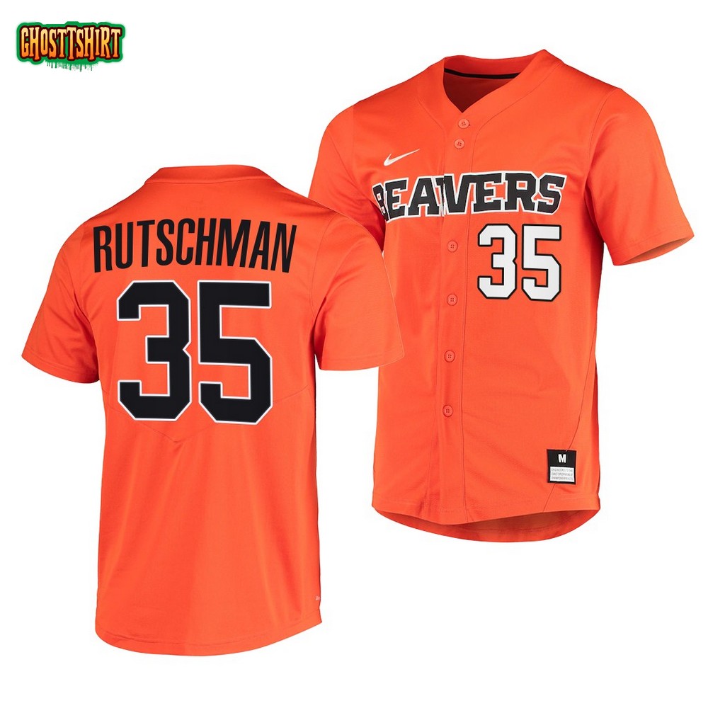 Oregon State Beavers Adley Rutschman Elite College Baseball Jersey Orange