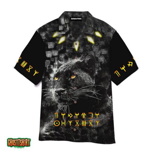 Panther Wakanda Black Panther Forever Black And Yellow Aloha Hawaiian Shirt