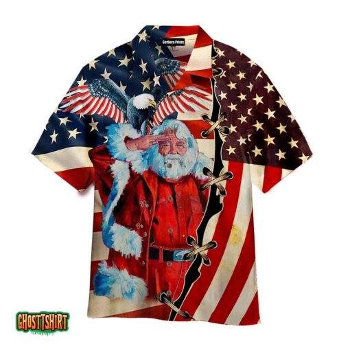 Patriotism America Eagle Flag Christmas Aloha Hawaiian Shirt