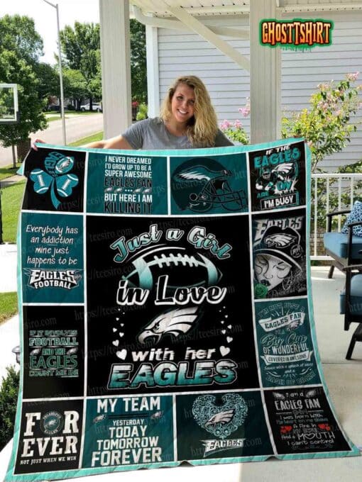 Philadelphia Eagles Girl Quilt Blanket