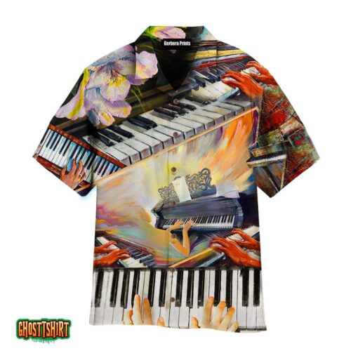 Piano Art Vintage Colourful Aloha Hawaiian Shirt