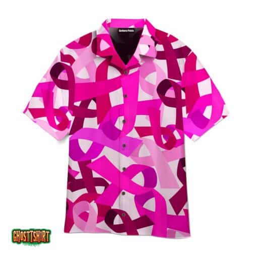 Pink Breast Cancer Awareness Aloha Hawaiian Shirt