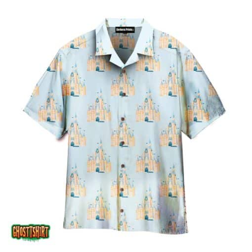 Pink Castle Magic Kingdom Pattern Aloha Hawaiian Shirt