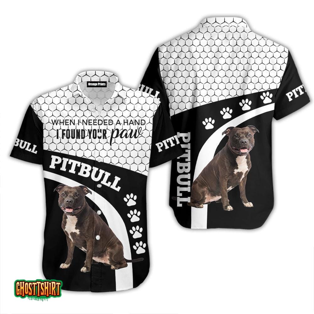 Pitbull Dog Aloha Hawaiian Shirt