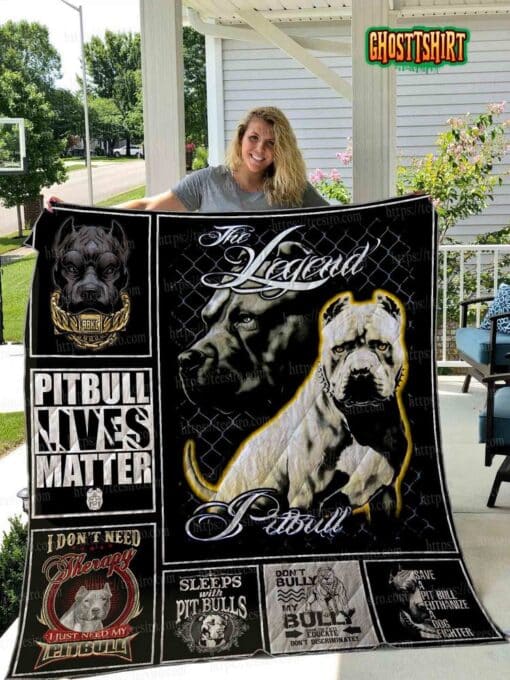 Pitbull Legend Quilt Blanket