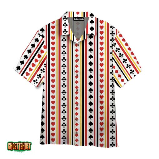 Playing Card Red And Black Aloha Hawaiian Shirt