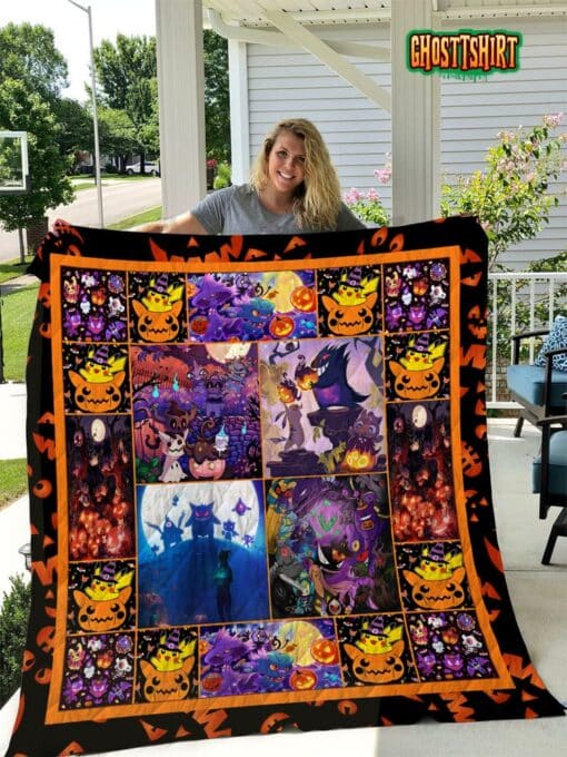Pokémon Eevee Halloween V2 Quilt Blanket