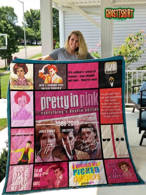 Pretty In Pink Quilt Blanket