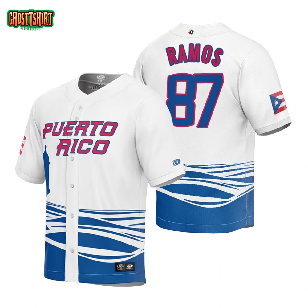 Puerto Rico Henry Ramos White 2023 World Baseball Classic Jersey