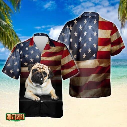 Pug Dog Aloha Hawaiian Shirt