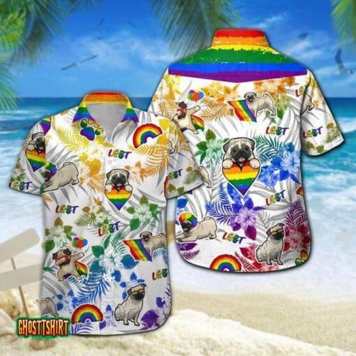 Pug LGBT Aloha Hawaiian Shirt