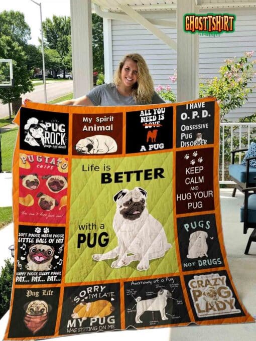 Pug Printed Blanket