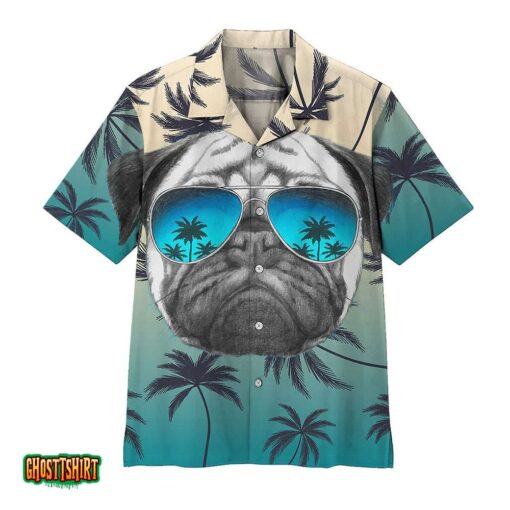 Pug Summer Vibe Aloha Hawaiian Shirt