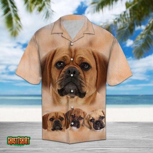 Puggle Great Brown Aloha Hawaiian Shirt