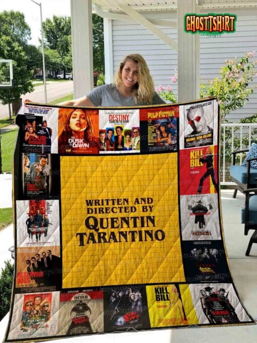 Quentin Tarantino Quilt Blanket v2