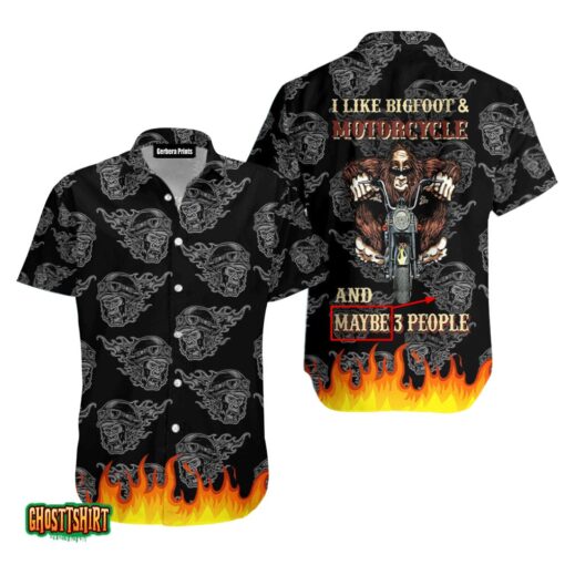 Racing Motorcycles I Like Motocycles And Dogs Aloha Hawaiian Shirt