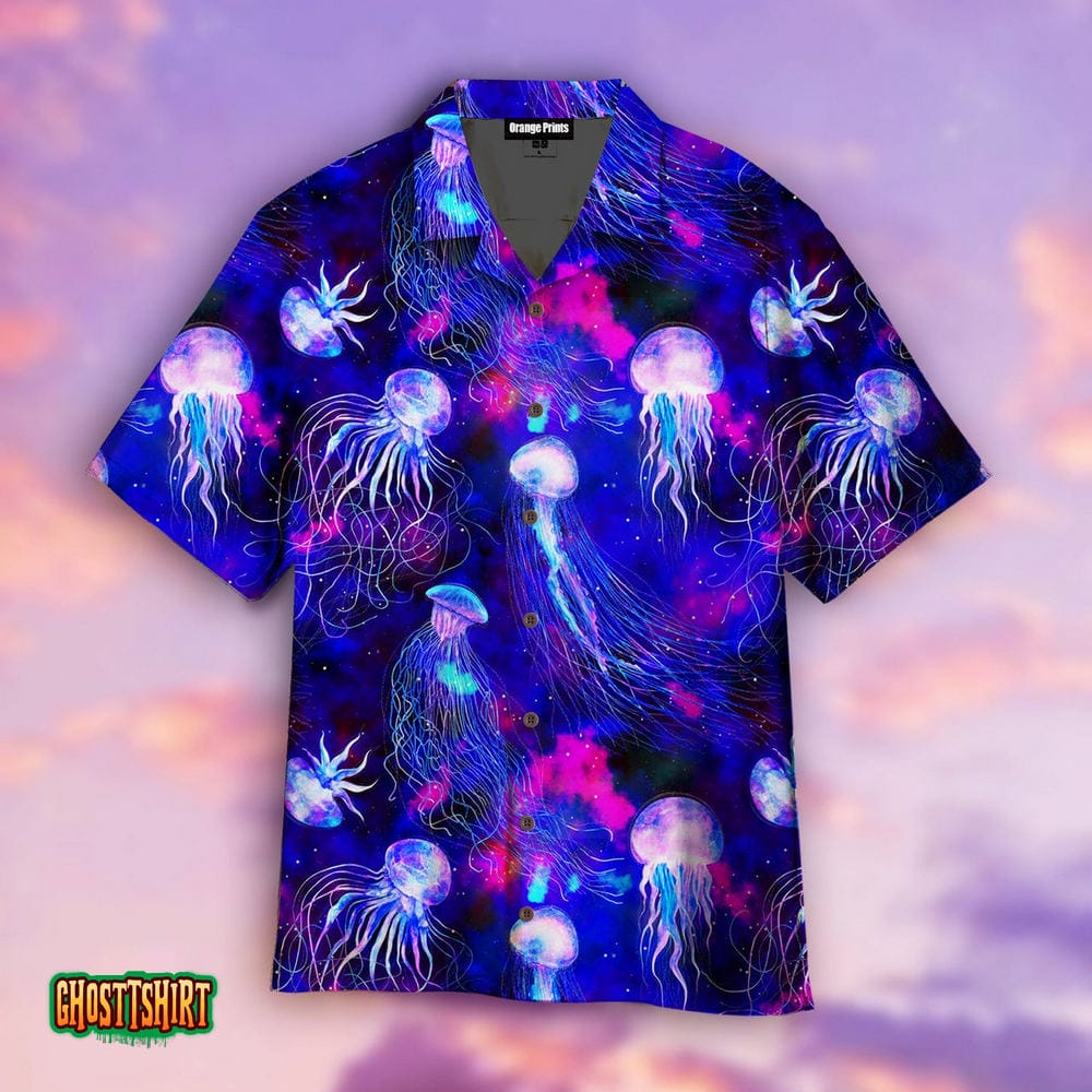 Rainbow Jellyfish Aloha Hawaiian Shirt