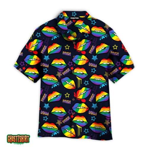Rainbow Lips Gay LGBT Pattern Aloha Hawaiian Shirt