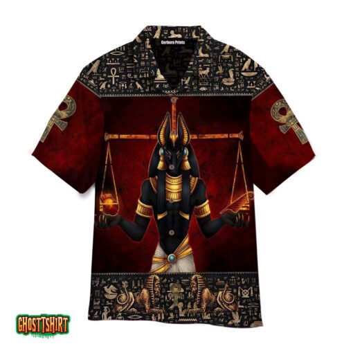 Red Anubis Ancient Ancient Egyptian God Aloha Hawaiian Shirt