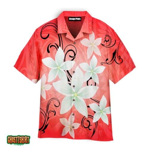 Red Flower Gerbera Red Aloha Hawaiian Shirt