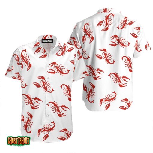 Red Seinfeld White Gerbera Aloha Hawaiian Shirt