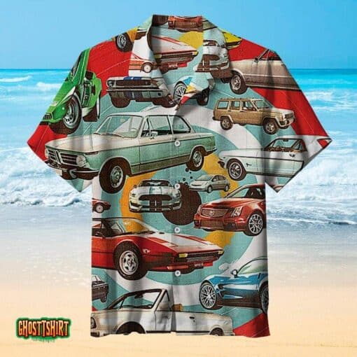 Retro Car Printing Art Aloha Hawaiian Shirt