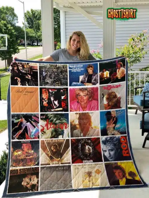 Rod Stewart v3 Quilt Blanket