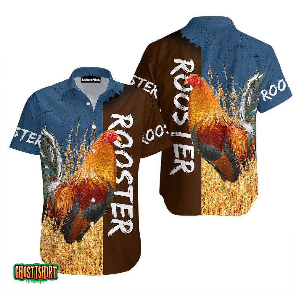 Rooster Aloha Hawaii Shirt For Men Women
